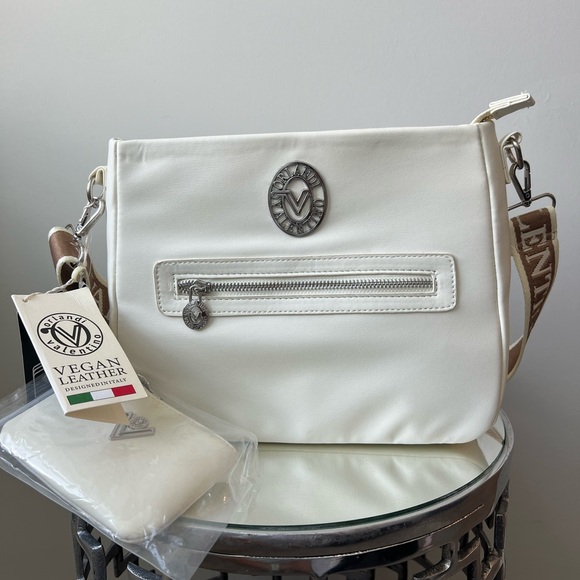 Brand new Valentino Orlandi Vegan Leather Satchel in white comes with a wallet - Picture 2 of 5